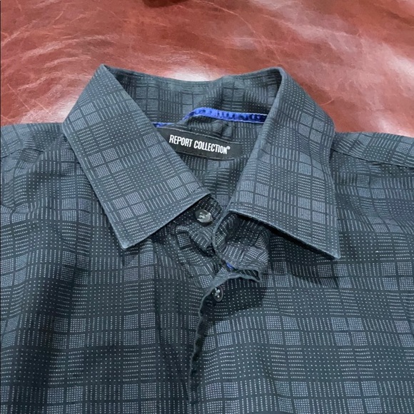 Report Collection Black Plaid Button Down Shirt - Picture 5 of 6